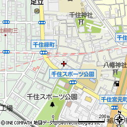 東京都足立区千住宮元町8周辺の地図