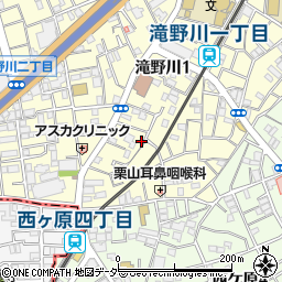 東京都北区滝野川1丁目43-11周辺の地図