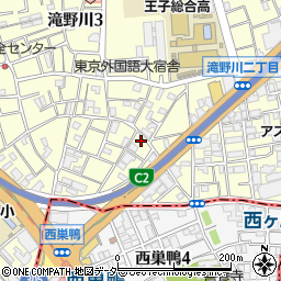 東京都北区滝野川3丁目13-7周辺の地図