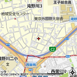 東京都北区滝野川3丁目20周辺の地図
