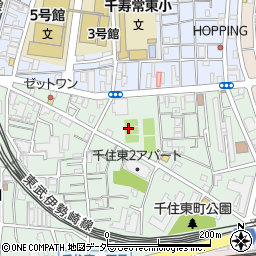 東京都足立区千住東2丁目14周辺の地図