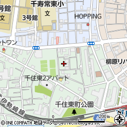 東京都足立区千住東2丁目16周辺の地図