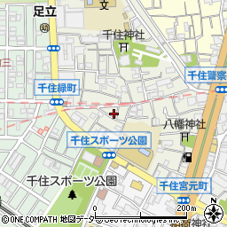 東京都足立区千住宮元町9周辺の地図