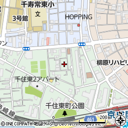 東京都足立区千住東2丁目17周辺の地図