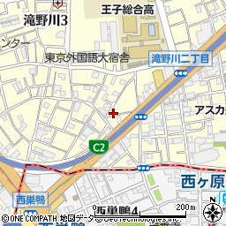 東京都北区滝野川3丁目4-4周辺の地図