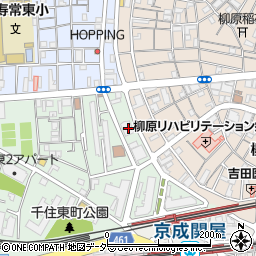 東京都足立区千住東2丁目23周辺の地図