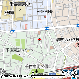 東京都足立区千住東2丁目22周辺の地図