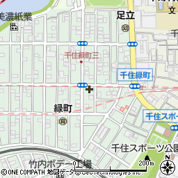 東京都足立区千住緑町2丁目14-12周辺の地図