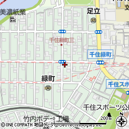 東京都足立区千住緑町2丁目14-10周辺の地図
