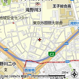 東京都北区滝野川3丁目20-9周辺の地図
