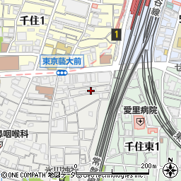 東京都足立区千住仲町42周辺の地図