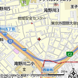 東京都北区滝野川3丁目24-4周辺の地図