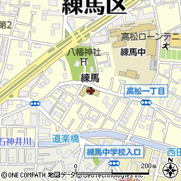 安蔵学園練馬幼稚園周辺の地図