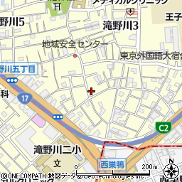 東京都北区滝野川3丁目24-5周辺の地図
