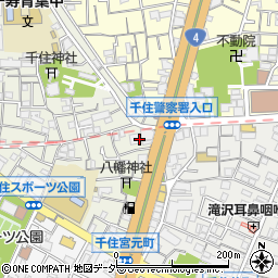 東京都足立区千住宮元町13周辺の地図