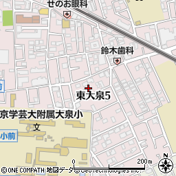 東京都練馬区東大泉5丁目周辺の地図