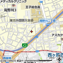 東京都北区滝野川3丁目4周辺の地図