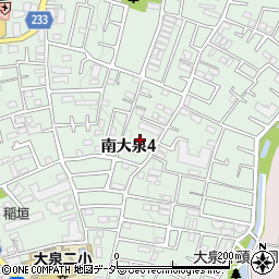 東京都練馬区南大泉4丁目周辺の地図