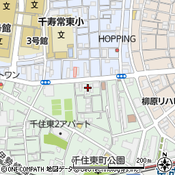 東京都足立区千住東2丁目15周辺の地図
