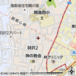東京都練馬区羽沢周辺の地図