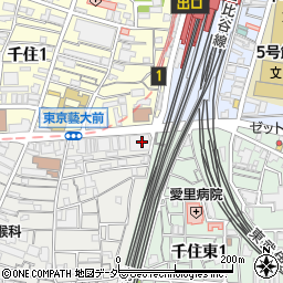 東京都足立区千住仲町41周辺の地図