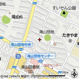 東京都東久留米市滝山周辺の地図