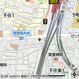 日本政策金融公庫千住支店中小企業事業周辺の地図