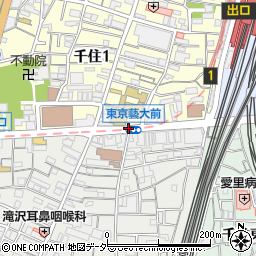 東京藝大前周辺の地図