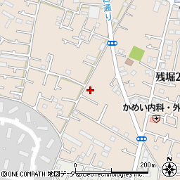 東京都武蔵村山市残堀2丁目54周辺の地図