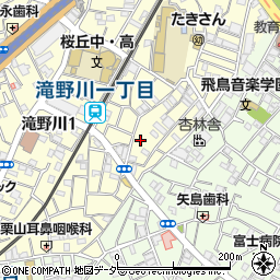 東京都北区滝野川1丁目21周辺の地図