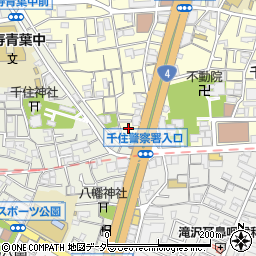 東京都足立区千住中居町1-3周辺の地図