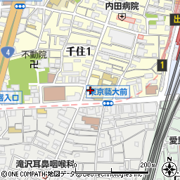 藍澤證券株式会社　千住支店周辺の地図
