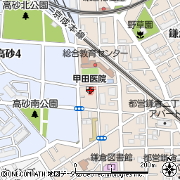 甲田医院周辺の地図