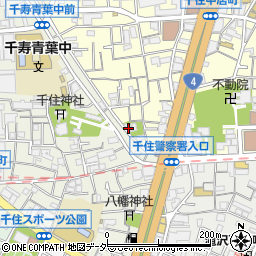 東京都足立区千住中居町2周辺の地図