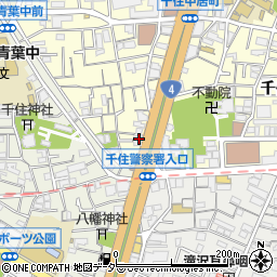 東京都足立区千住中居町1-22周辺の地図