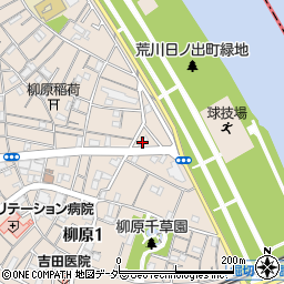 東京都足立区柳原周辺の地図