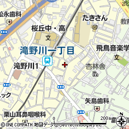 東京都北区滝野川1丁目22-12周辺の地図