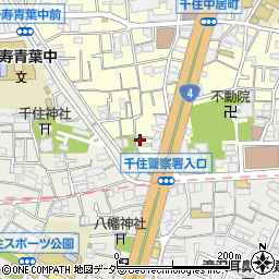 東京都足立区千住中居町1-5周辺の地図