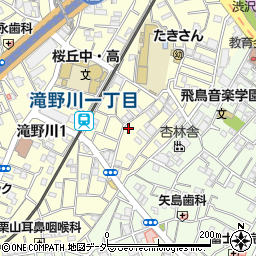 東京都北区滝野川1丁目21-6周辺の地図