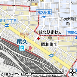 クリーニングオアシス　尾久駅前店周辺の地図