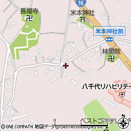 千葉県八千代市米本1696周辺の地図