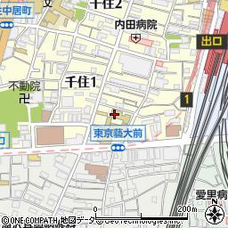 東京芸術大学　千住キャンパス周辺の地図