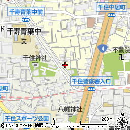 東京都足立区千住中居町2-7周辺の地図