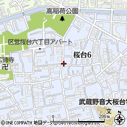 東京都練馬区桜台6丁目周辺の地図