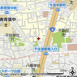 東京都足立区千住中居町1-7周辺の地図
