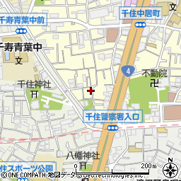 東京都足立区千住中居町2-12周辺の地図