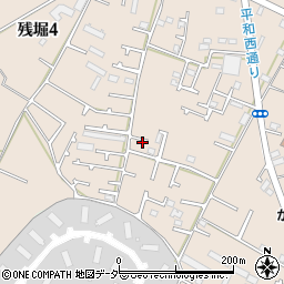 東京都武蔵村山市残堀4丁目38周辺の地図