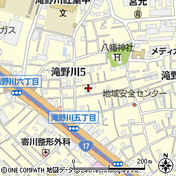東京都北区滝野川5丁目周辺の地図