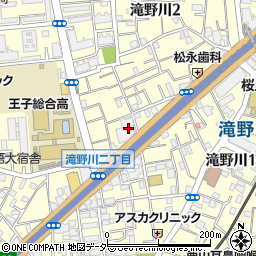 東京都北区滝野川2丁目22周辺の地図