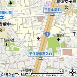 東京都足立区千住中居町1-17周辺の地図